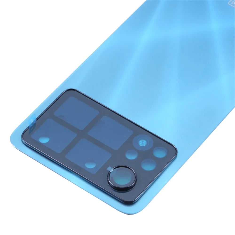 For Xiaomi Poco X4 Pro 5G OEM Phone Housing Back Cover Replacement (without Lens) - Blue - 4