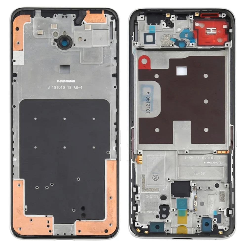 For OPPO Reno2 Z / Reno2 F Middle Plate Frame Repair Part (A-Side) (without Logo) - White - 1