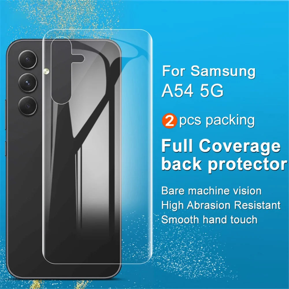 IMAK 2Pcs / Set Hydrogel Film III Clear TPU Film for Samsung Galaxy A54 5G Anti-dust Transparent Phone Back Film Protector - 2