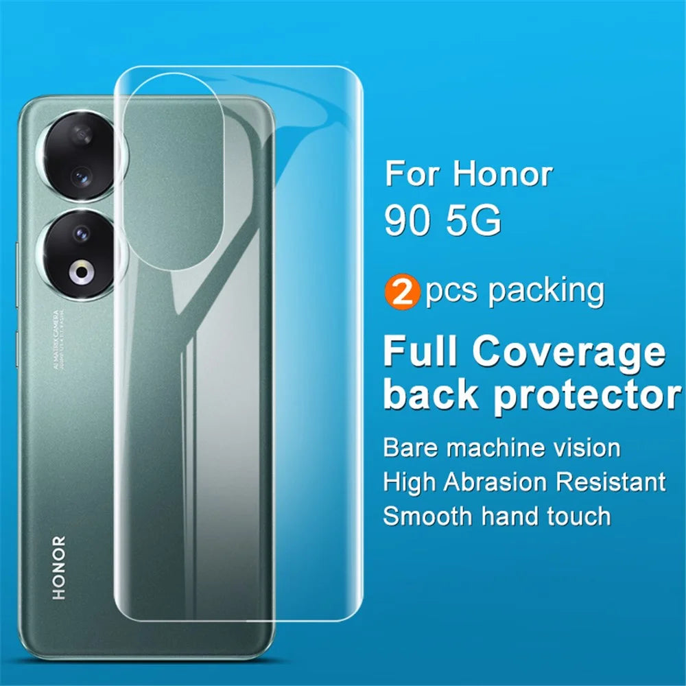 IMAK 2Pcs / Set Hydrogel Film III for Honor 90 Phone Back Guard Protector Clear TPU Transparent Film - 2