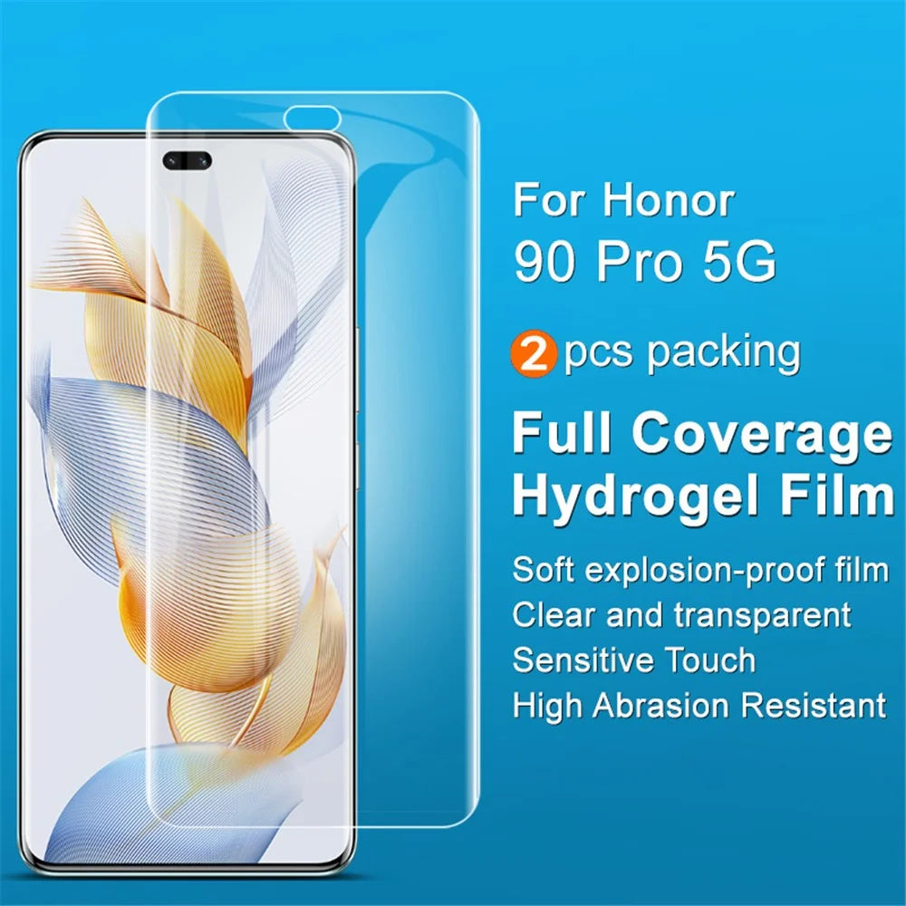 IMAK 2Pcs / Set Hydrogel Film III for Honor 90 Pro Soft TPU Screen Protector HD Transparent Screen Film - 2