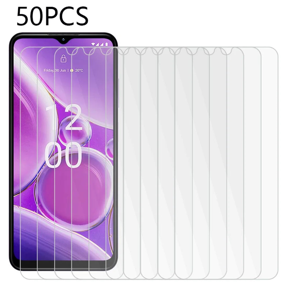 50Pcs Scratch-Resistant Tempered Glass Film for Nokia G42 , High Transparency Phone Screen Protector (No Package, with Wipes Set, Dust-absorber, Guide Sticker) - 1
