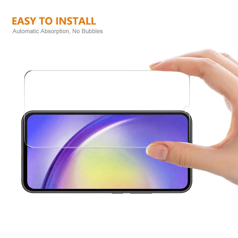 ENKAY HAT PRINCE 2Pcs for Samsung Galaxy A24 4G (162.1 x 77.6 x 8.3mm) Full Glue Screen Protector High Aluminium-silicon Glass 0.26mm 9H 2.5D Film - 3