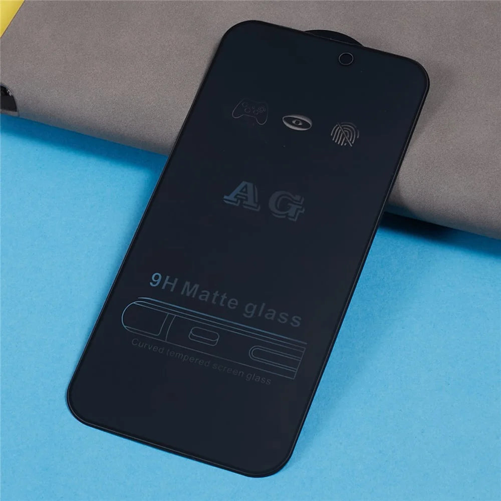 For iPhone 15 Screen Protector Full Cover AG Matte Anti-fingerprint Tempered Glass Film - 3