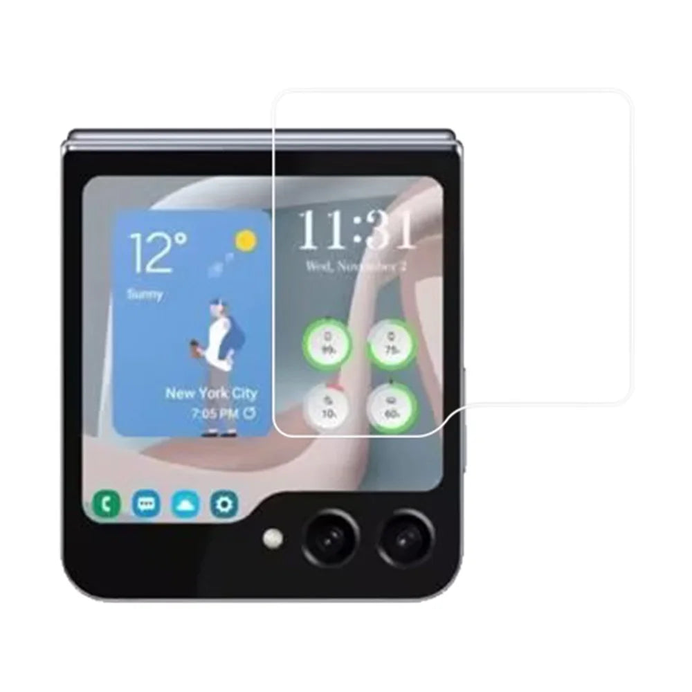 RURIHAI 10Pcs For Samsung Galaxy Z Flip5 5G 0.18mm 2.5D Arc Edge Screen Protector High Aluminum-silicon Glass Film - 2