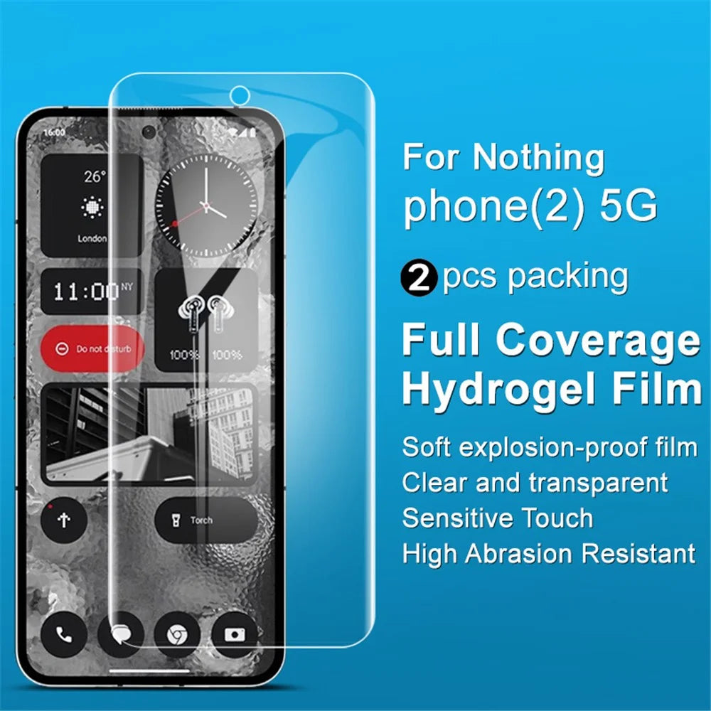 IMAK 2Pcs / Set Hydrogel Film III for Nothing Phone (2) Anti-scratch Screen Protector TPU Screen Film Guard - 2