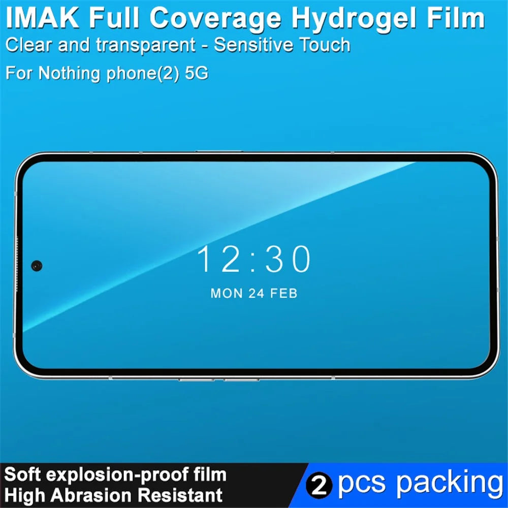 IMAK 2Pcs / Set Hydrogel Film III for Nothing Phone (2) Anti-scratch Screen Protector TPU Screen Film Guard - 4