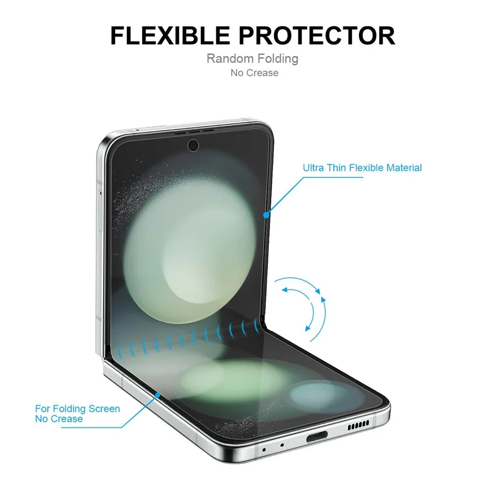 ENKAY HAT PRINCE Hydrogel Film For Samsung Galaxy Z Flip5 5G 1 Set Full Screen Protector 4-in-1 Full Glue Front Back TPE+PET+TPU Film - 3