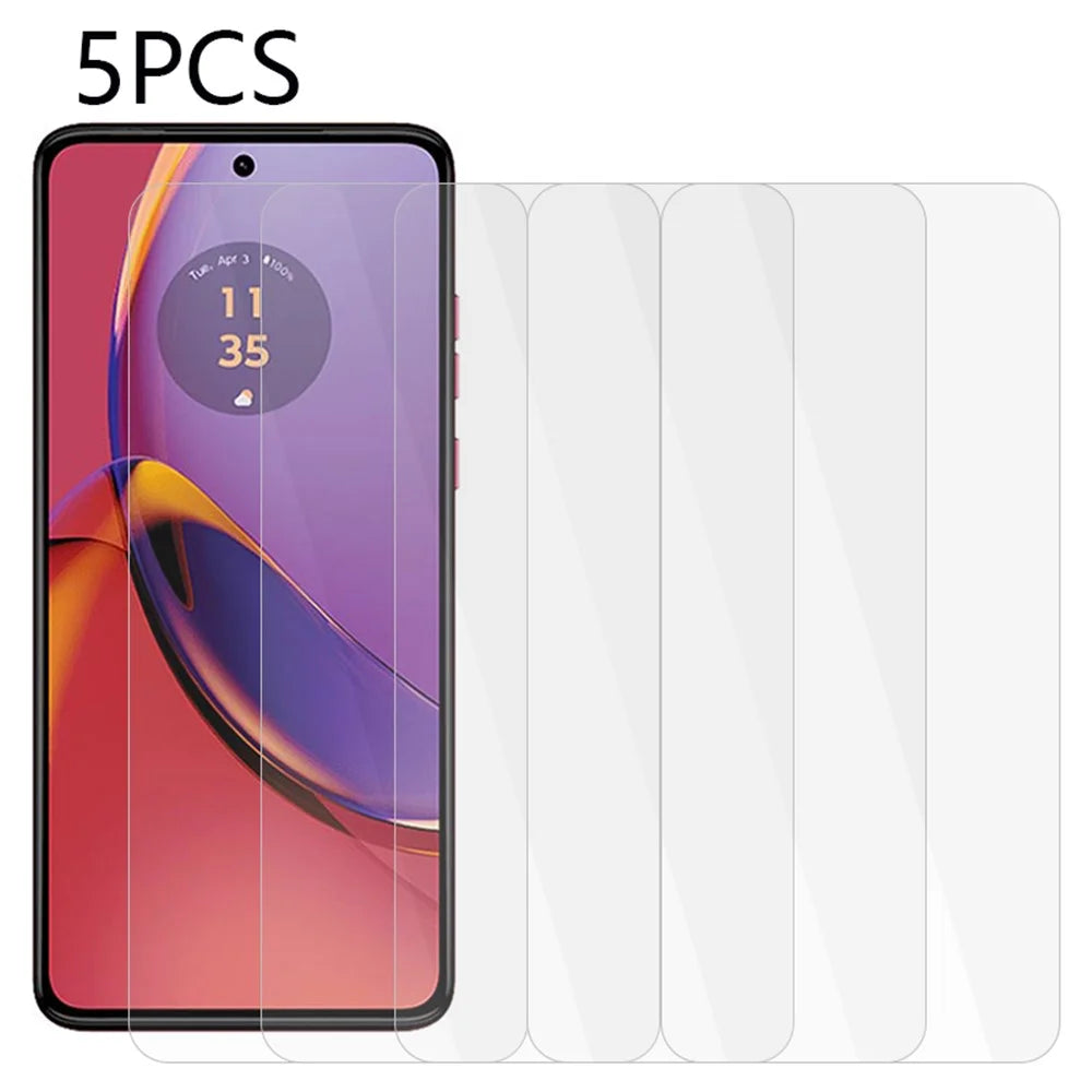 5Pcs For Motorola Moto G84 5G 2.5D Tempered Glass Screen Protector 0.3mm Ultra Thin Screen Film - 1