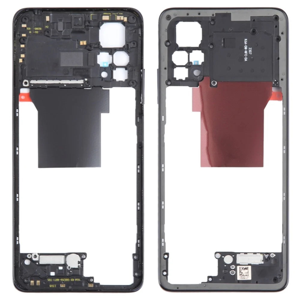 For Xiaomi Redmi Note 12 Pro 4G OEM Middle Housing Plate Frame Part (without Logo) - Black - 1