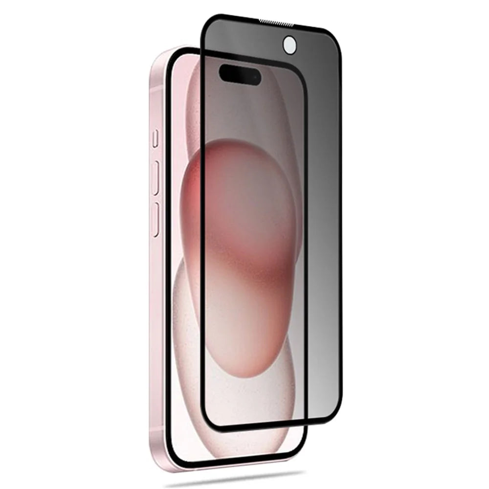 MOCOLO For iPhone 15 Plus Tempered Glass Screen Protector Full Glue 3D Arc Edge Anti-Spy Screen Film - 4