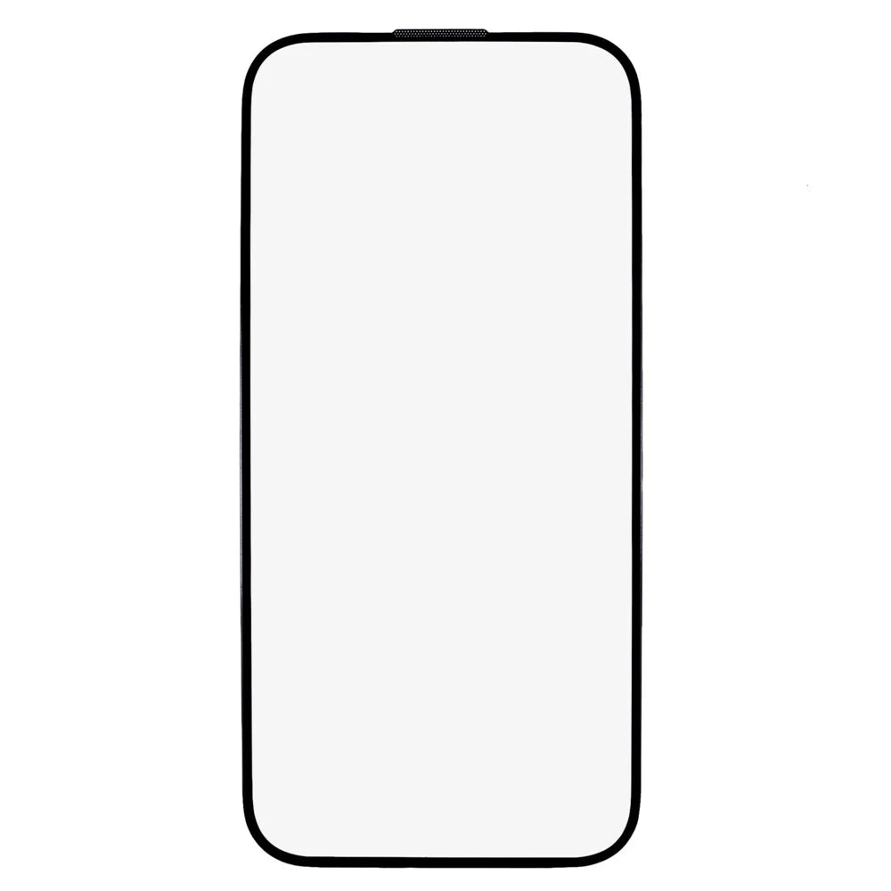 For iPhone 15 Pro Max Tempered Glass Screen Protector with Dust-Proof Net Black Edge Silk Printing Full Cover Clear Screen Film - 2