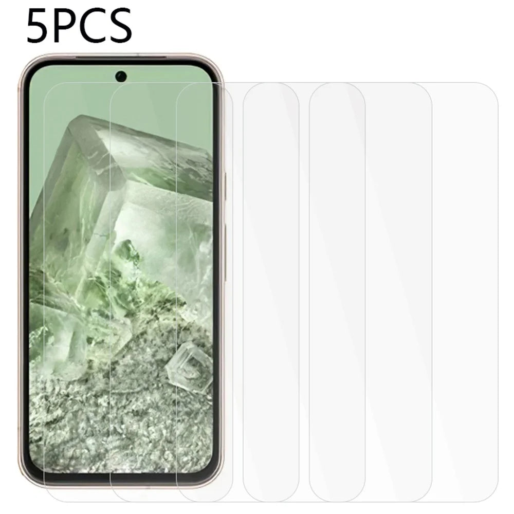 5PCS For Google Pixel 8a Screen Protector Scratch Resistant 2.5D 0.3mm Tempered Glass Film - 1