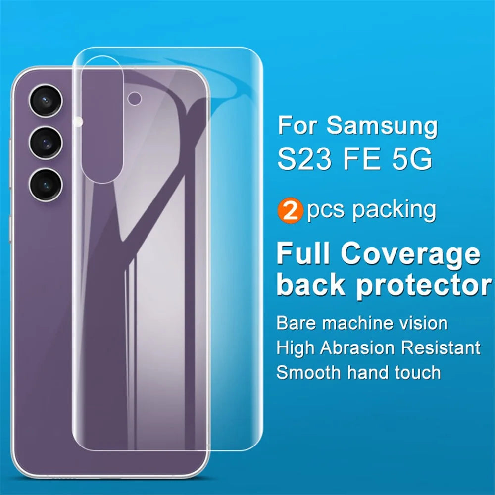 IMAK 2Pcs / Set Hydrogel Film III for Samsung Galaxy S23 FE Back Protector TPU Transparent Phone Back Film - 2