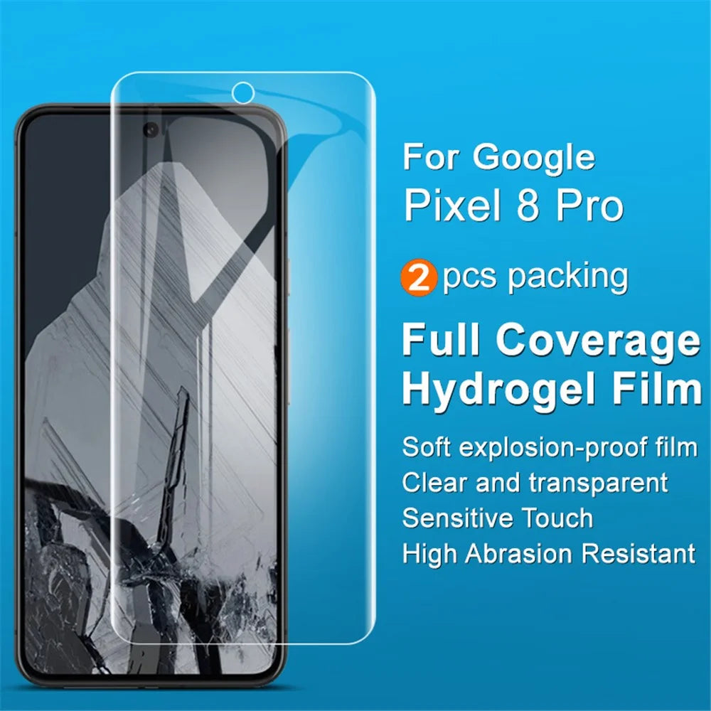 IMAK 2Pcs / Set Hydrogel Film III TPU Phone Screen Film for Google Pixel 8 Pro HD Clear Screen Protector - 2