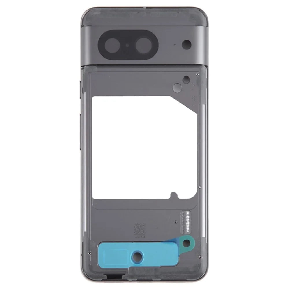 For Google Pixel 8 GKWS6 G9BQD OEM Middle Plate Frame Spare Part (without Logo) - Black - 3
