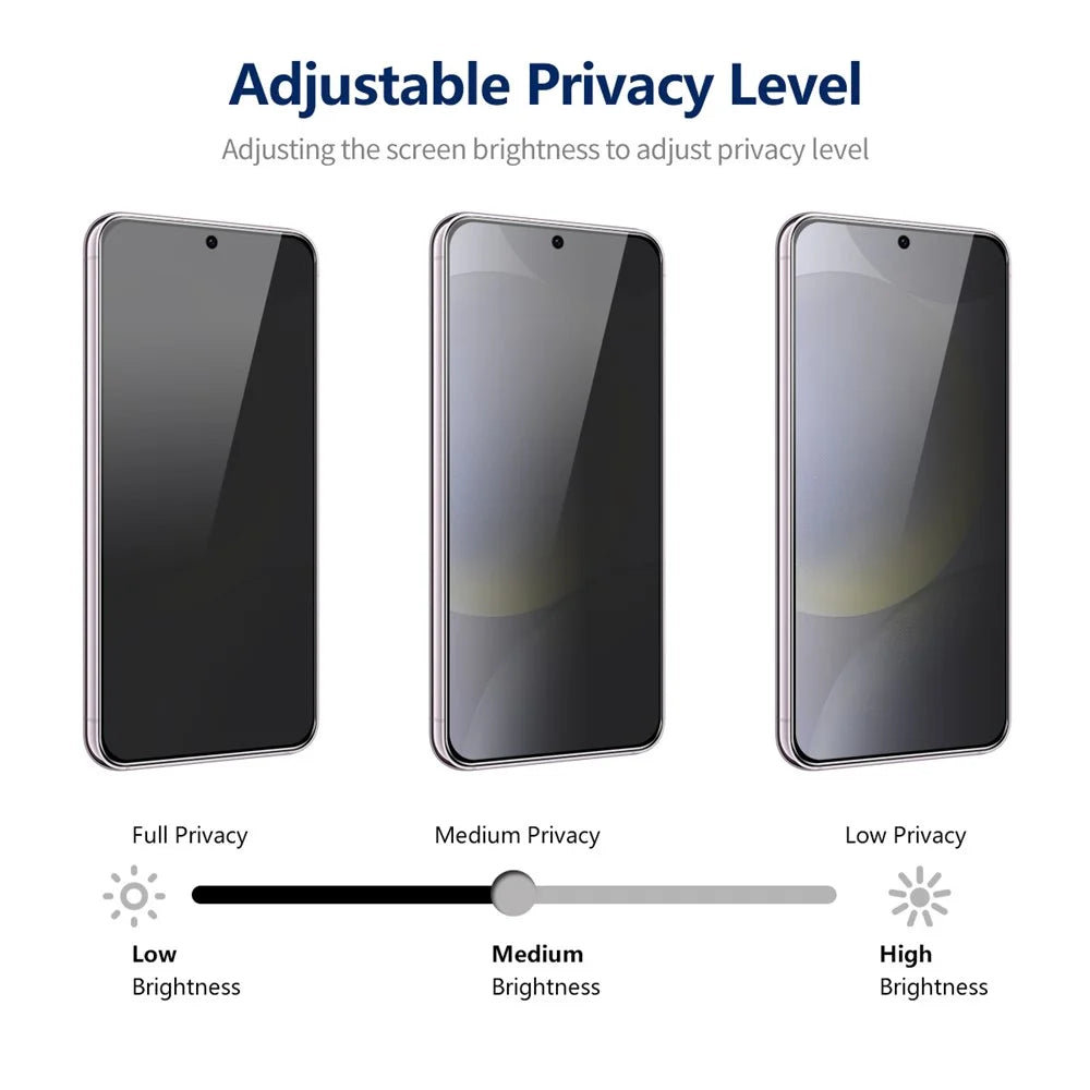 ENKAY HAT PRINCE 5Pcs For Samsung Galaxy S25 / S24 Screen Protector Silk Printing Anti-Peep HD Clear Film - 4