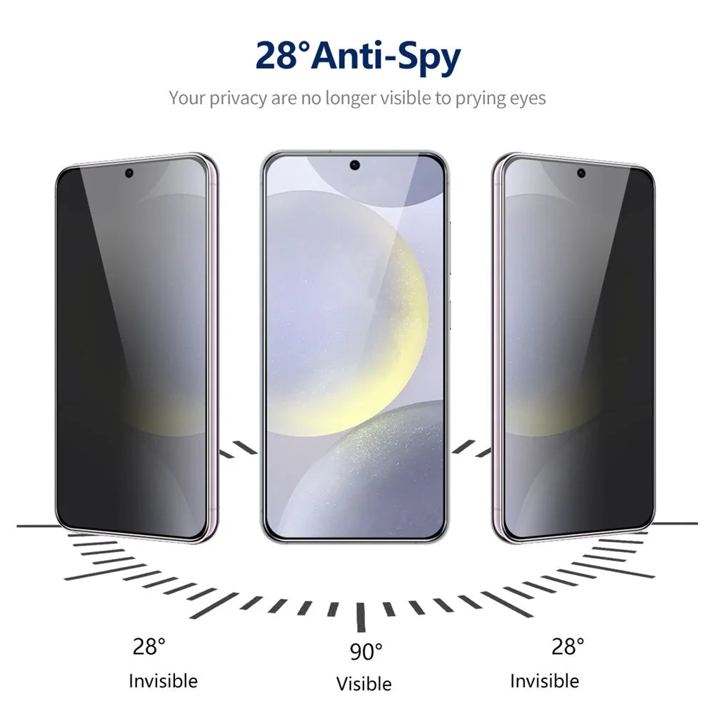ENKAY HAT PRINCE 5Pcs For Samsung Galaxy S25 / S24 Screen Protector Silk Printing Anti-Peep HD Clear Film - 5