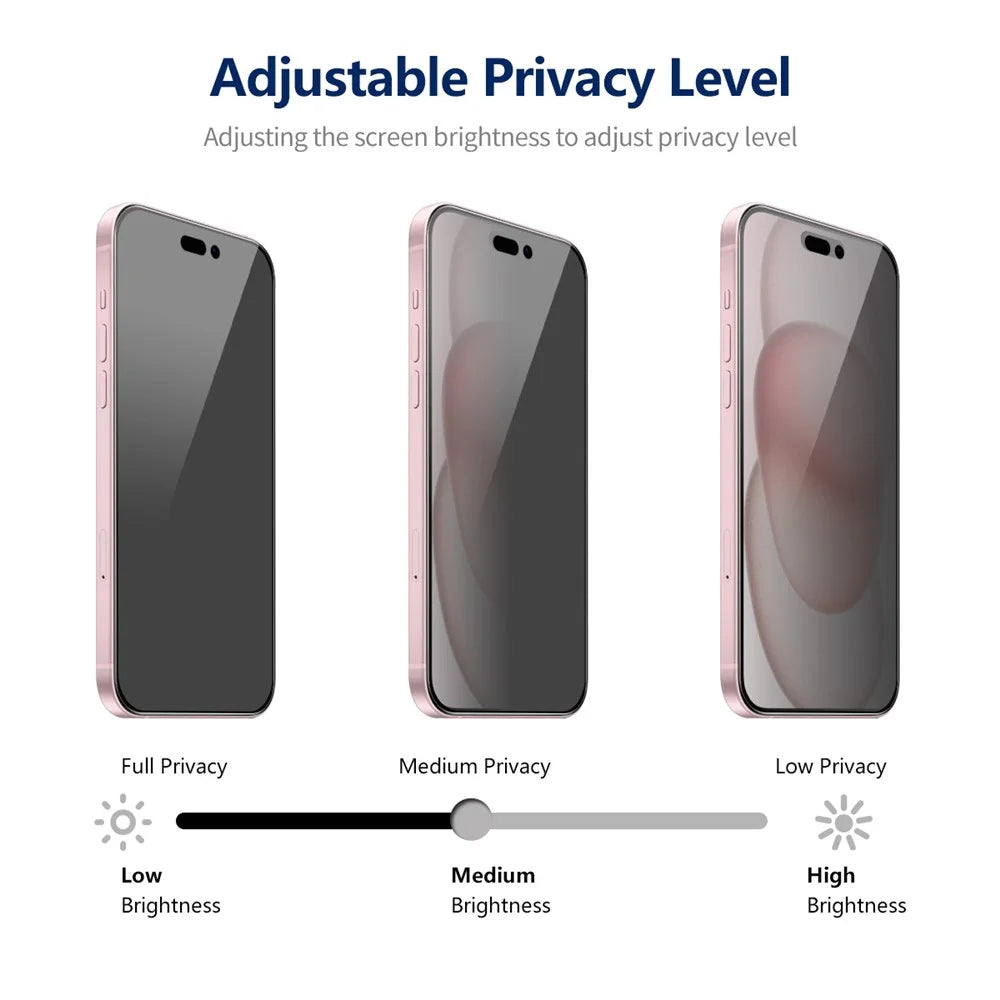 ENKAY HAT PRINCE For iPhone 15 Silk Printing Film Anti-peep Anti-fingerprint Screen Protector - 4