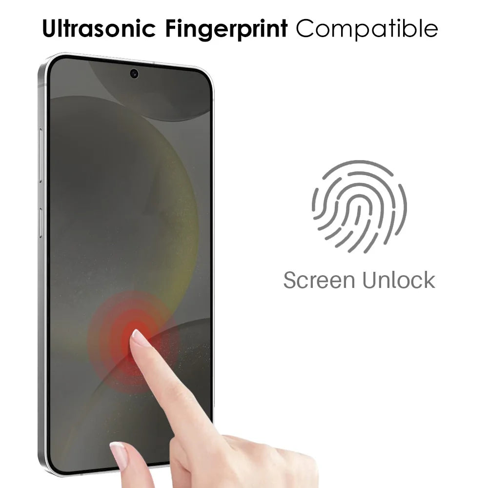 NORTHJO A++ For Samsung Galaxy S24 Screen Protector 0.15mm Anti-Spy Anti-fingerprint Film - Black - 3