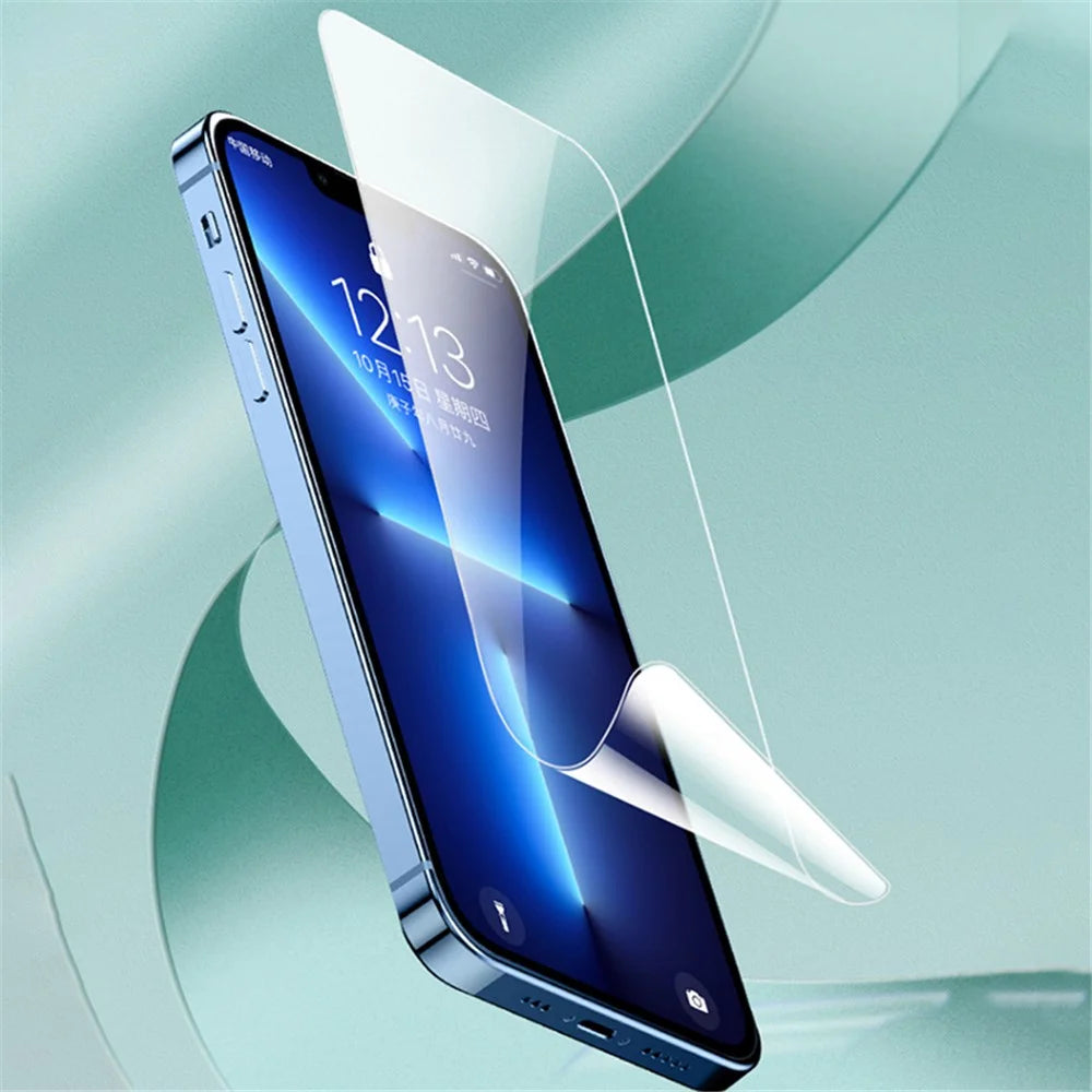For iPhone 13 Pro High Transparency Screen Protector Scratch Resistant TPU Hydrogel Film - 3