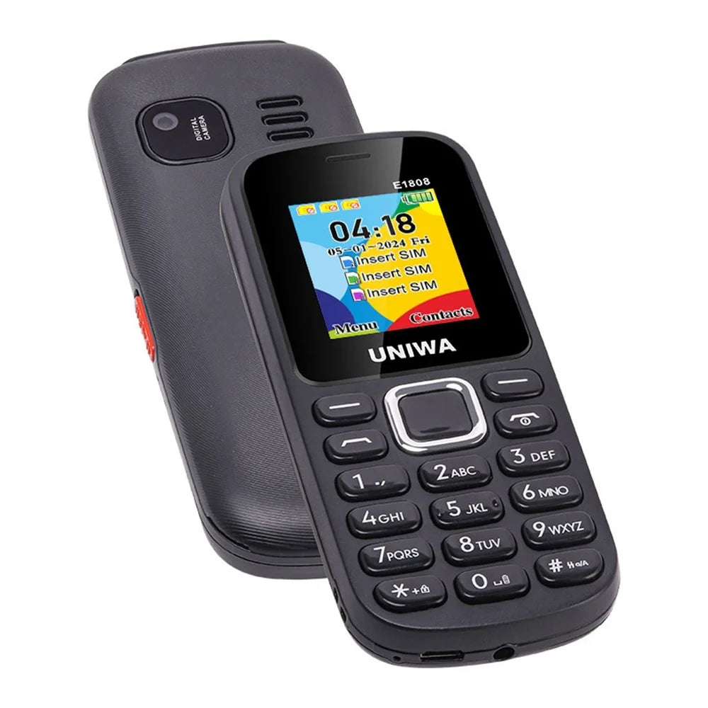 UNIWA E1808 1.77 Inch 3 SIM Card 3 Standby Phone with Flashlight Radio Function - Blue - 3