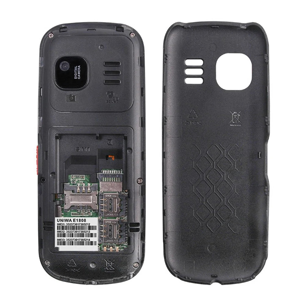 UNIWA E1808 1.77 Inch 3 SIM Card 3 Standby Phone with Flashlight Radio Function - Blue - 5