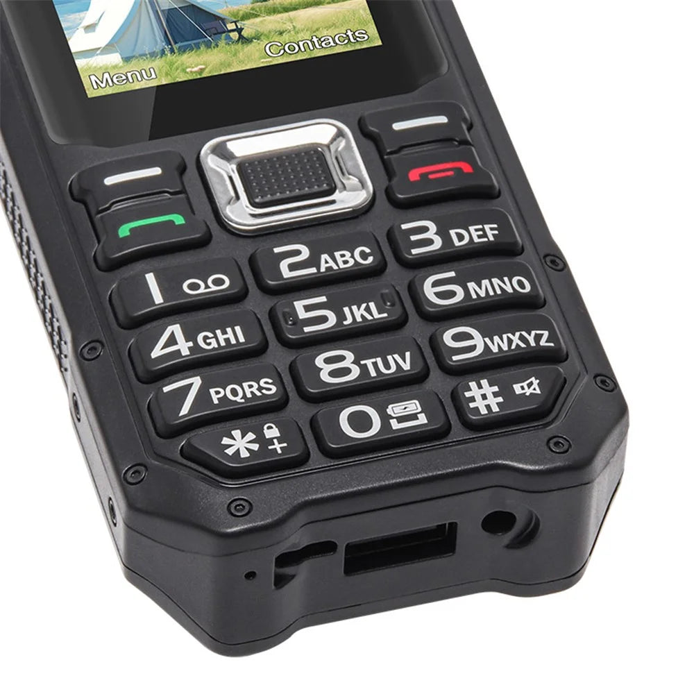 UNIWA M6000 2.4-Inch 2G 4-SIM Cards Ultra Long Standby Cell Phone with Power Bank Function - Black - 6