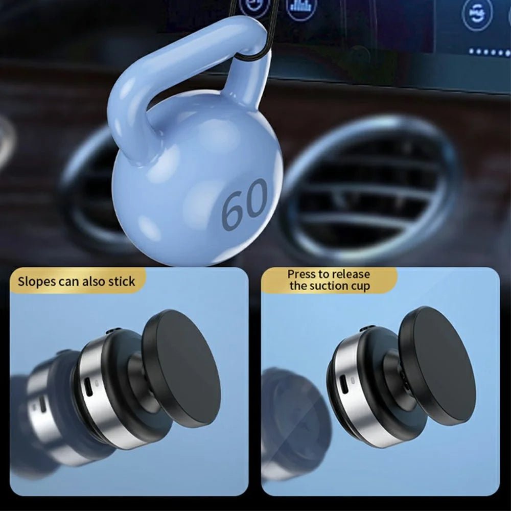 X9C Car Phone Mount Magnetic Suction Vacuum Holder 360° Rotation Stand For Navigation / Hands-Free Driving - Silver - 6