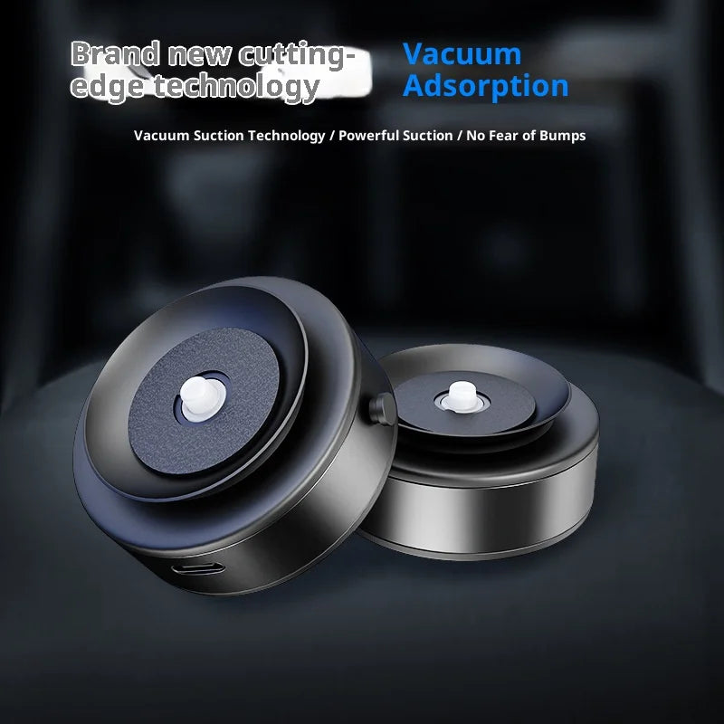 Car Phone Mount Strong Suction Cup Magnetic 360° Rotatable Dashboard Phone Holder for Smartphones - Black - 2