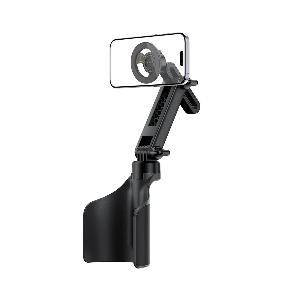 ACEFAST D62 Car Cup Holder Adjustable Angle / Length Magnetic Car Phone Stand for 4.7-6.9 inch Phones - Black - 5