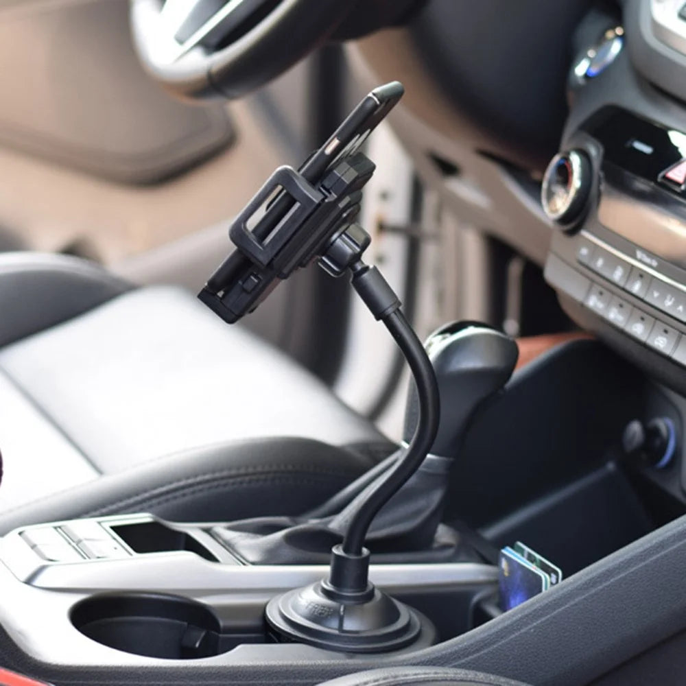 360 Degrees Rotation Car Cup Holder Phone Mount Bendable Hose Cellphone Bracket - 4