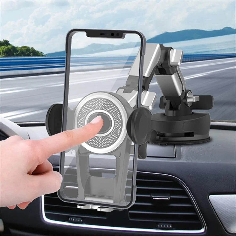 X0666 Multifunction Car Dashboard Phone Holder Adjustable Windshield Cell Phone Mount for Vehicles, Trucks - 3