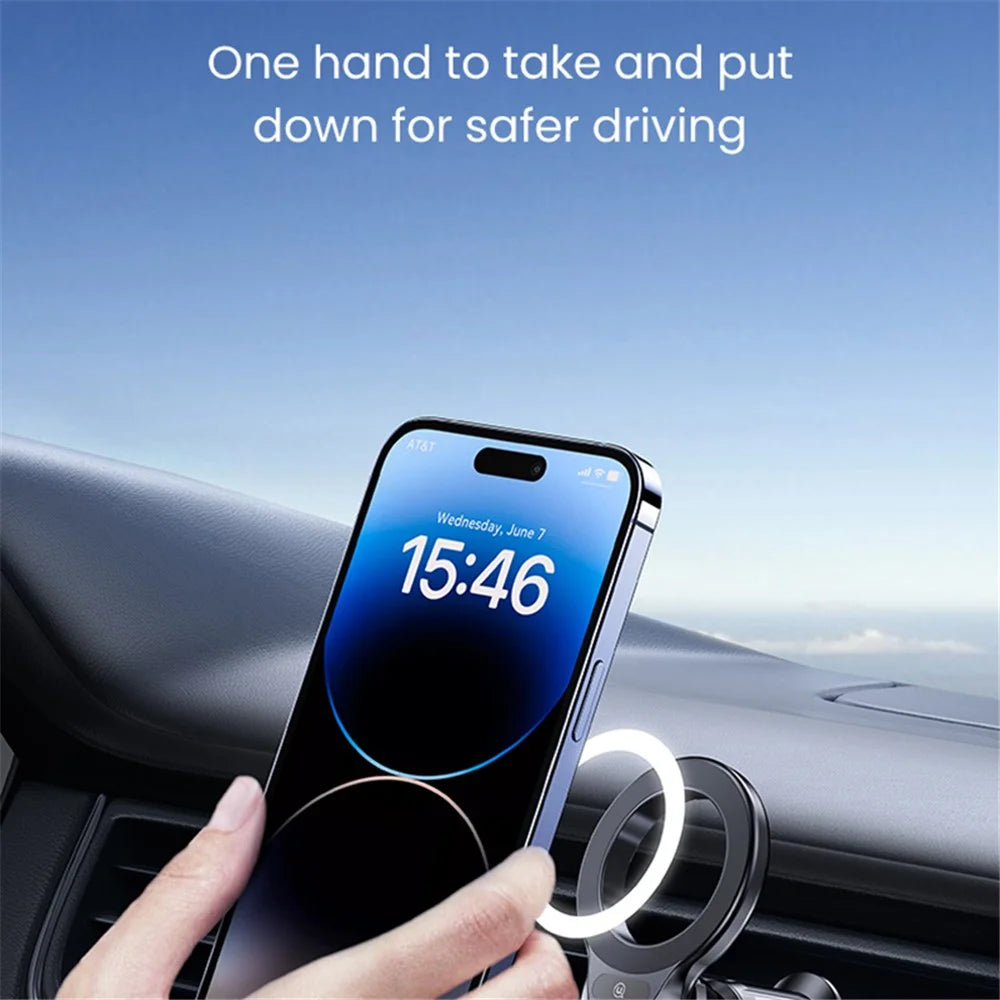 USAMS US-ZJ075 Magnetic Car Phone Holder 360-degree Rotation Air Vent Phone Mount - 5