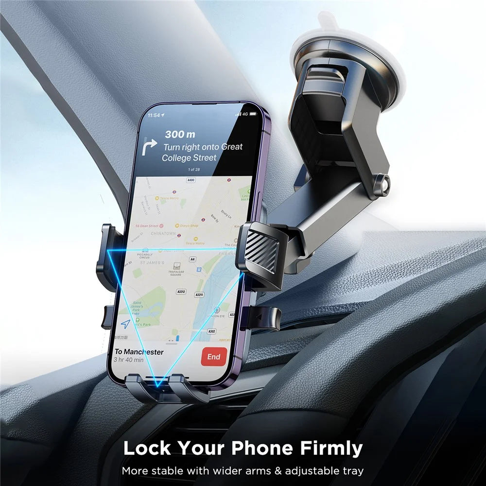 JOYROOM JR-OK6 Car Dashboard Self-Adhesive Mounting Cell Phone Clamp Holder Bracket for iPhone 16 / 16 Plus / 16 Pro / 16 Pro Max - 6