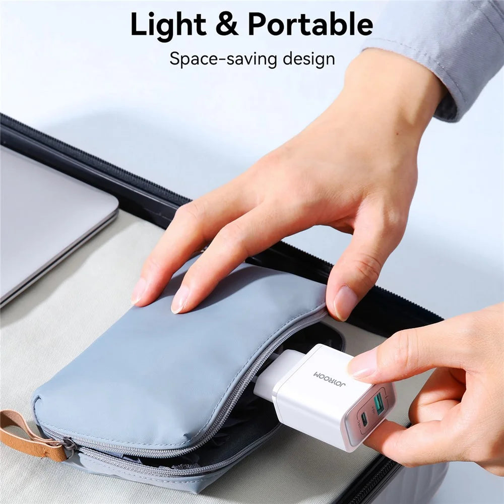 JOYROOM JR-TCF15 30W Wall Charger USB-C+USB-A Dual Port PD Fast Charging Adapter, EU Plug - 4