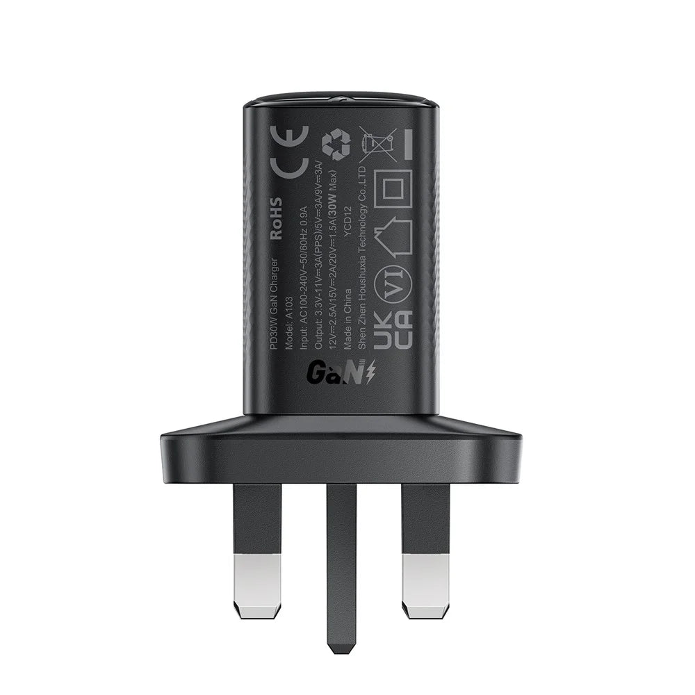 ACEFAST A103 PD 30W GaN Charger Single USB-C Port Phone Wall Charger, UK Plug - 5
