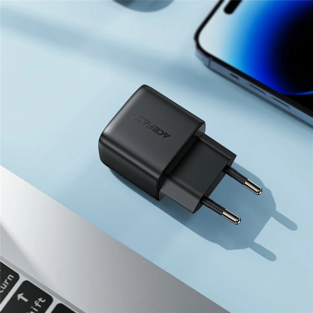 ACEFAST A116 For Multiple Devices PD 35W GaN Charger Dual Port USB C and A LED Display Quick Charging Adapter - EU Plug - 4