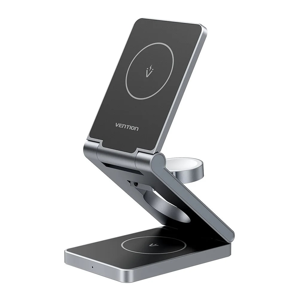 VENTION FGF Series 3 in 1 15W Fast Charger for Mobile Phone / Watch / Earphones Magnetic Wireless Charging Stand - 1