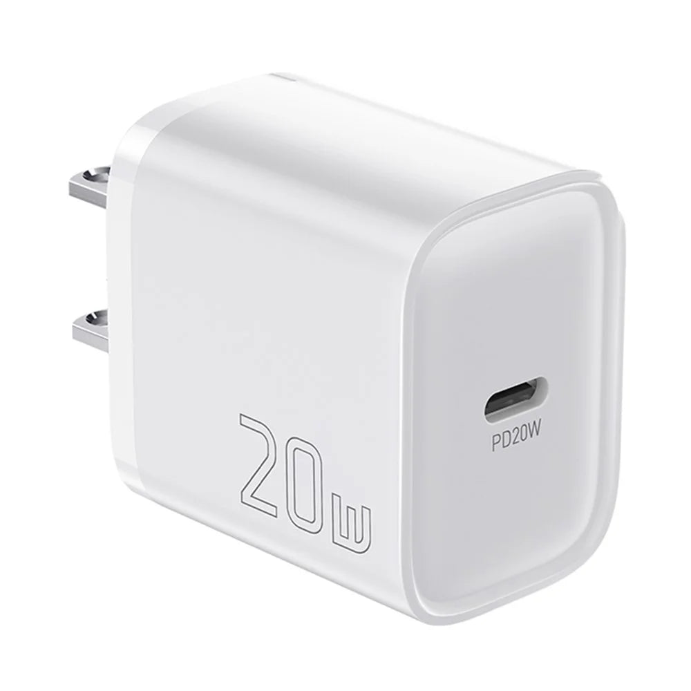 ESSAGER Max 20W USB-C Fast Charger PRO Chip Technology Power Adapter Mini Travel Charging Plug - White / US Plug - 4