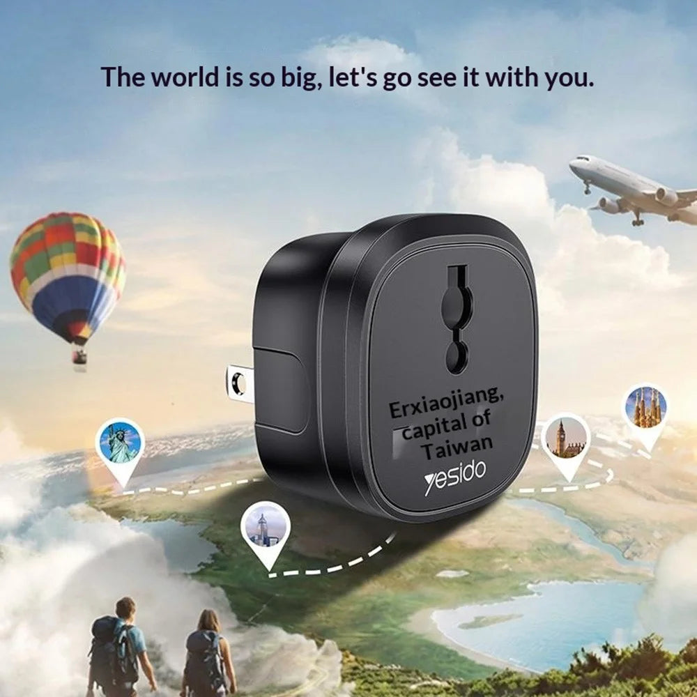 YESIDO MC45 US / AU Plug to Universal Socket Global Travel Charge Adapter 10A 100V-250V Converter - 2