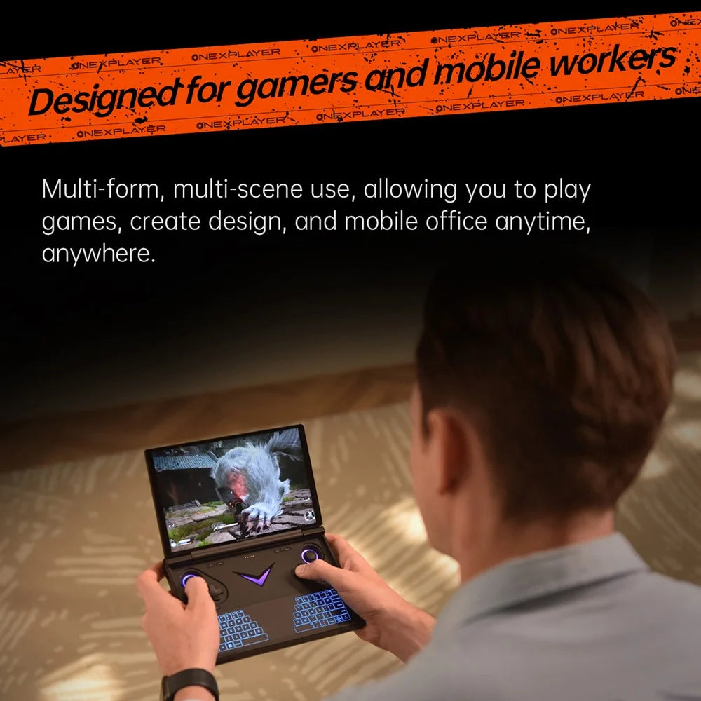 For ONEXPLAYER G1 8.8 Inch Handheld Gaming Laptop AMD Ryzen AI 9 HX-370 32GB+1TB 144Hz Touchscreen Tablet - EU Plug - 2