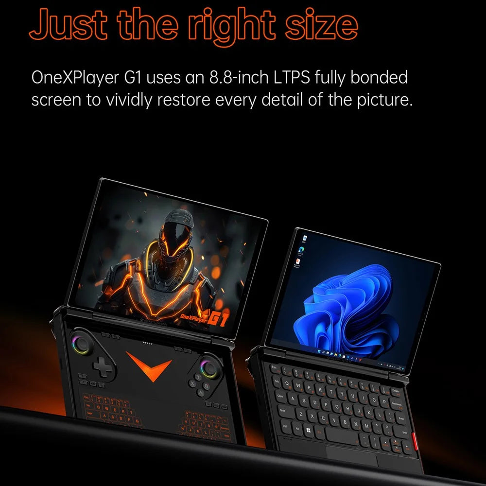 For ONEXPLAYER G1 8.8 Inch Handheld Gaming Laptop AMD Ryzen AI 9 HX-370 32GB+1TB 144Hz Touchscreen Tablet - EU Plug - 5