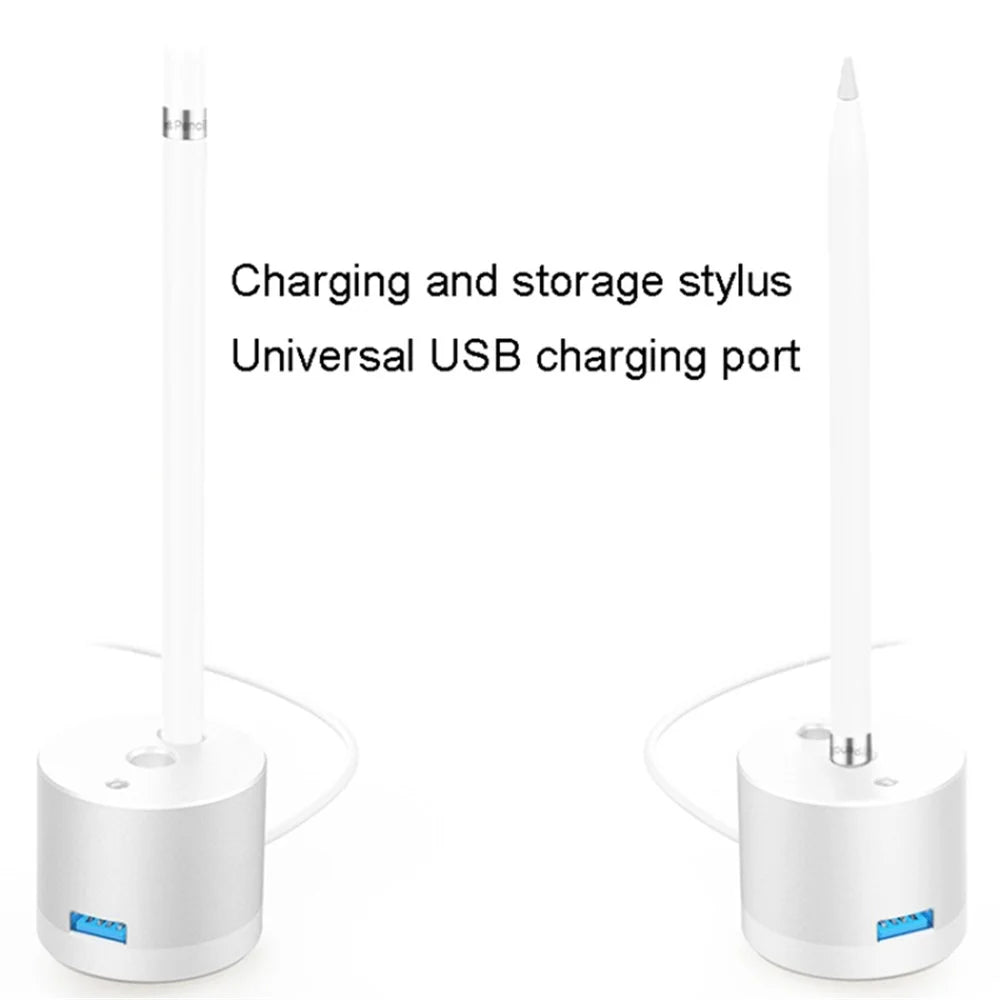 Desktop Charger Adapter for Apple Pencil (1st Generation) Charging Station with LED Light, USB Interface - Rose Gold - 3