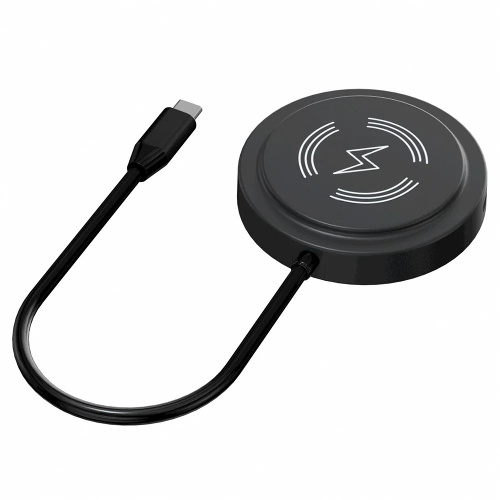 FX-2318A 6-in-1 Type-C Hub 15W Wireless Charger Round Docking Station with 4K HD Output - 7