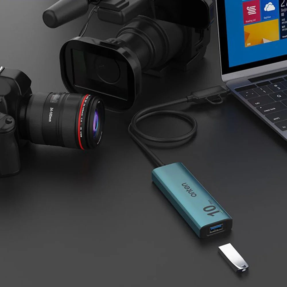 ONTEN UCA612+ USB-A / USB-C to 4 Port USB 3.2 Gen2 Hub 2xType-C + 2xUSB-A 10G Data Transfer Adapter - 6