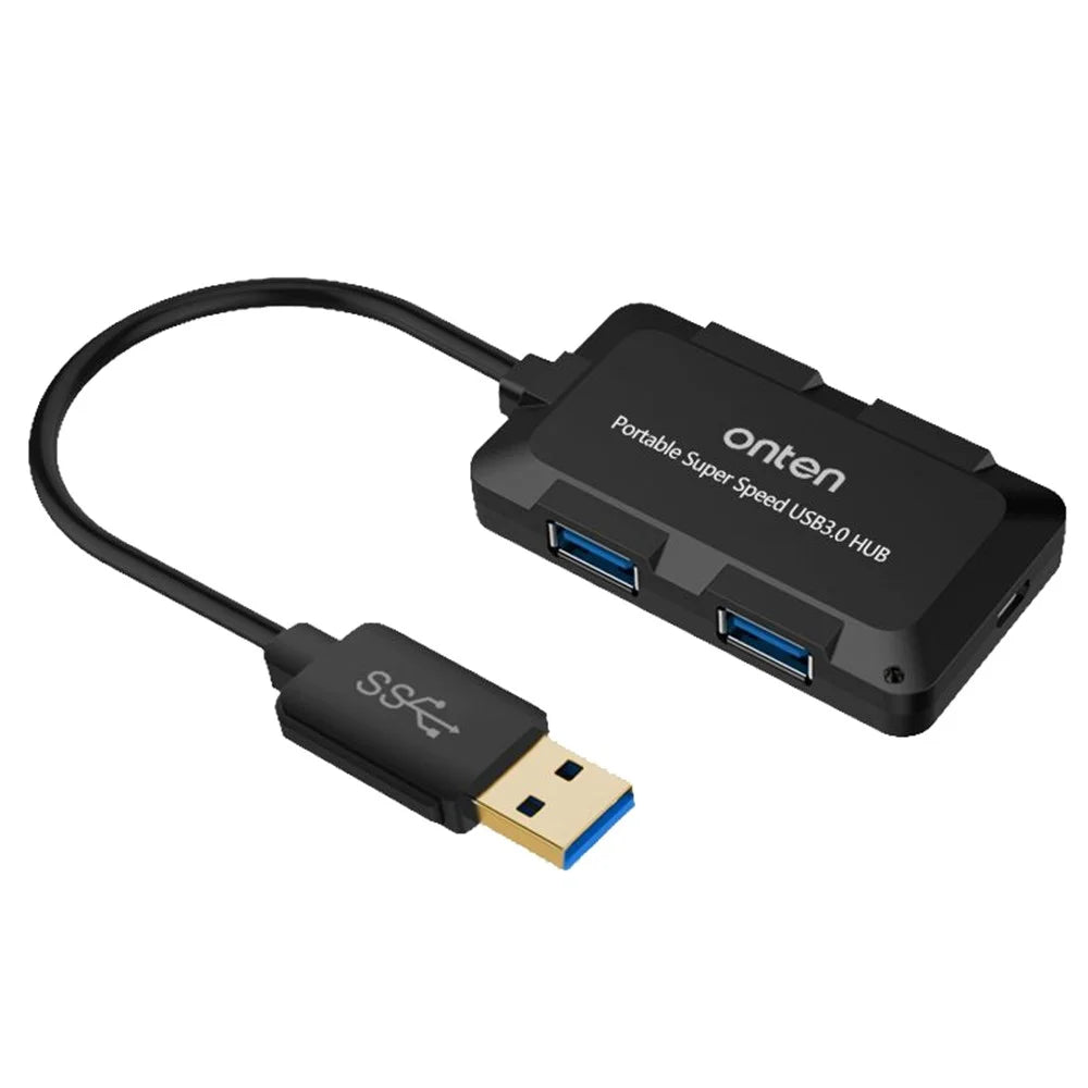 ONTEN 8102B 4-Port USB 3.0 Hub Square Powered Splitter With Smart BC1.2 Charging Protocol 480Mbps / 5Gbps - 1