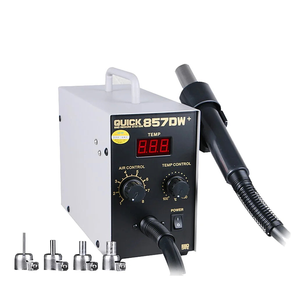 QUICK 857DW+ Adjustable Hot Air Gun Station 580W SMD Rework Station - AC 110V - 1