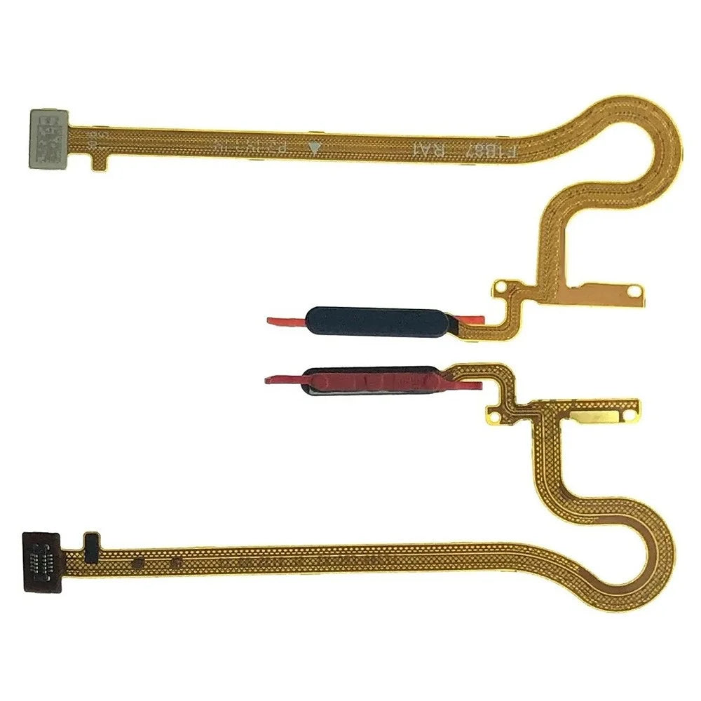 For vivo Y15s 4G (vivo Y15c) V2120 / Y15a OEM Home Key Fingerprint Button Flex Cable Part (Without Logo) - Black - 3