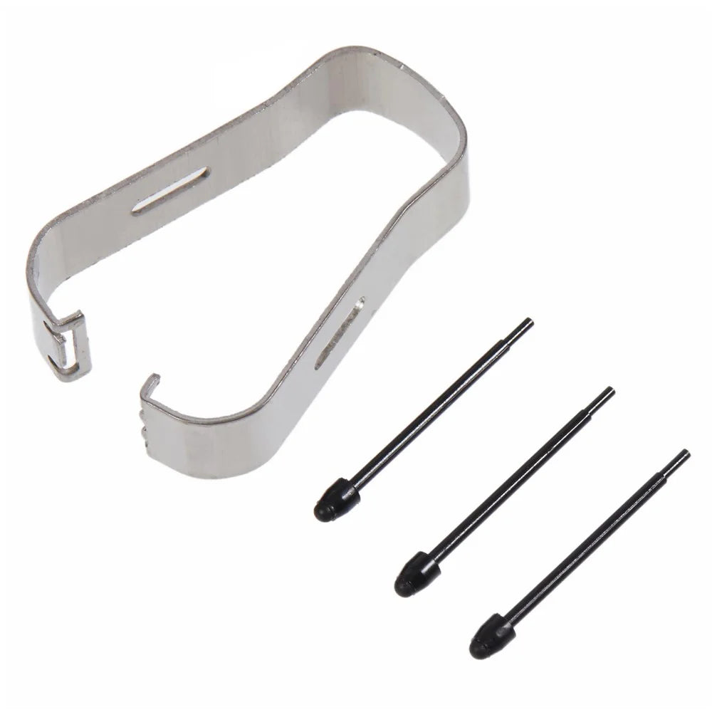 For Samsung Galaxy Z Fold3 5G F926 3Pcs Touch Stylus Tips Nibs with Metal Clip (Without Logo) - Black - 1